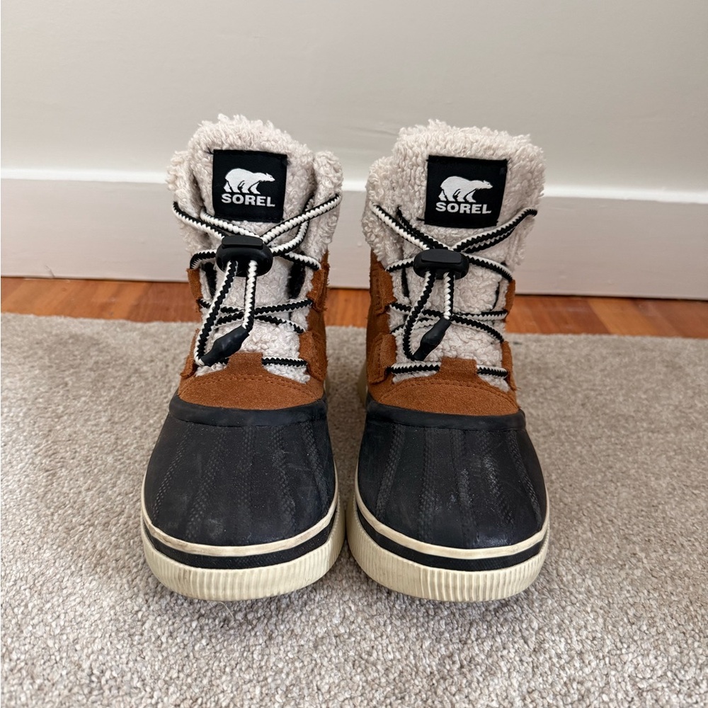 Sorel Kids' Black and Brown Winter Boots